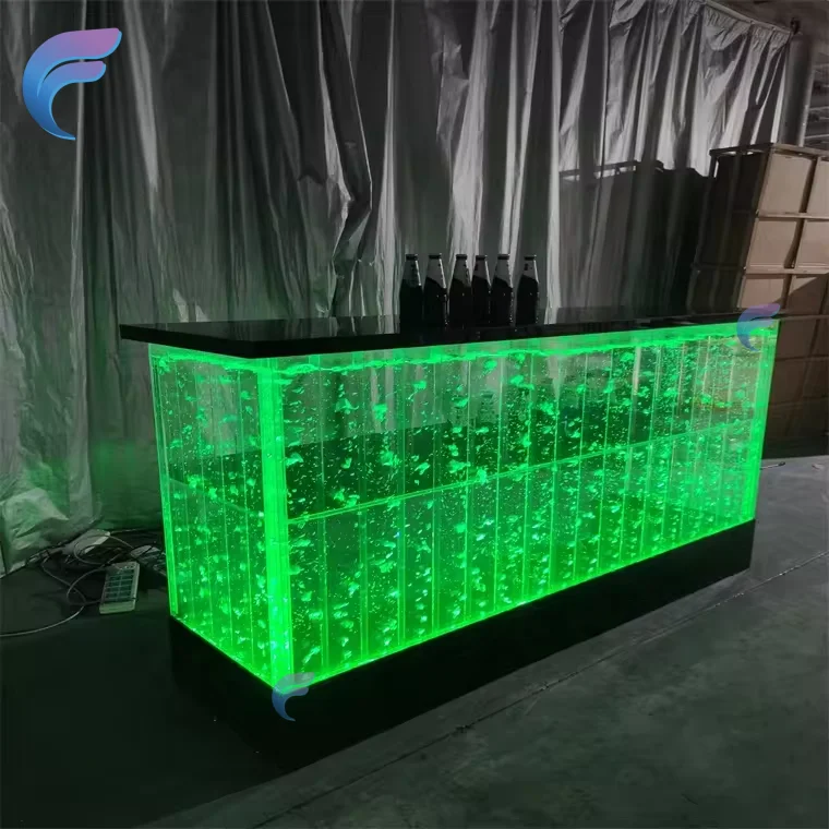 

Настройка.Современная барная мебель, индивидуальный дизайн, RGB светодиодный светильник, акриловый фонтан с пузырьками воды для гостиной, светодиодная барная стойка