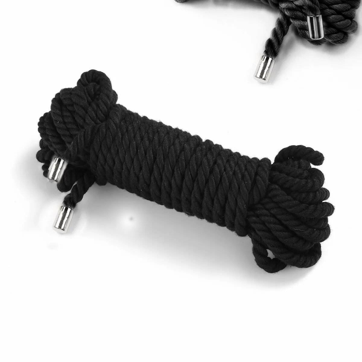 طقم حبل BDSM ممتاز للبالغين من حبل القنب مع رأس معدني أو لا، عبودية السرير للأطراف، ملحقات SM أنثوية متينة وآمنة