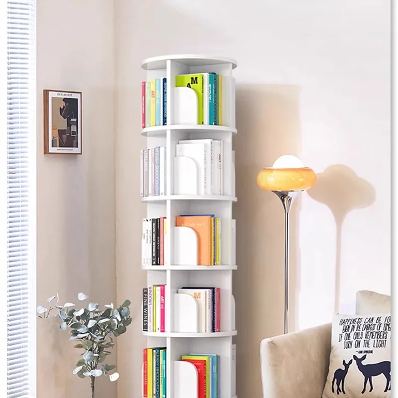 

Rotating Corner Nordic Bookcase Magazine Racks Modern Shelf Nordic Replica Book Rack Cabinet Estanterias Space Saving Furniture