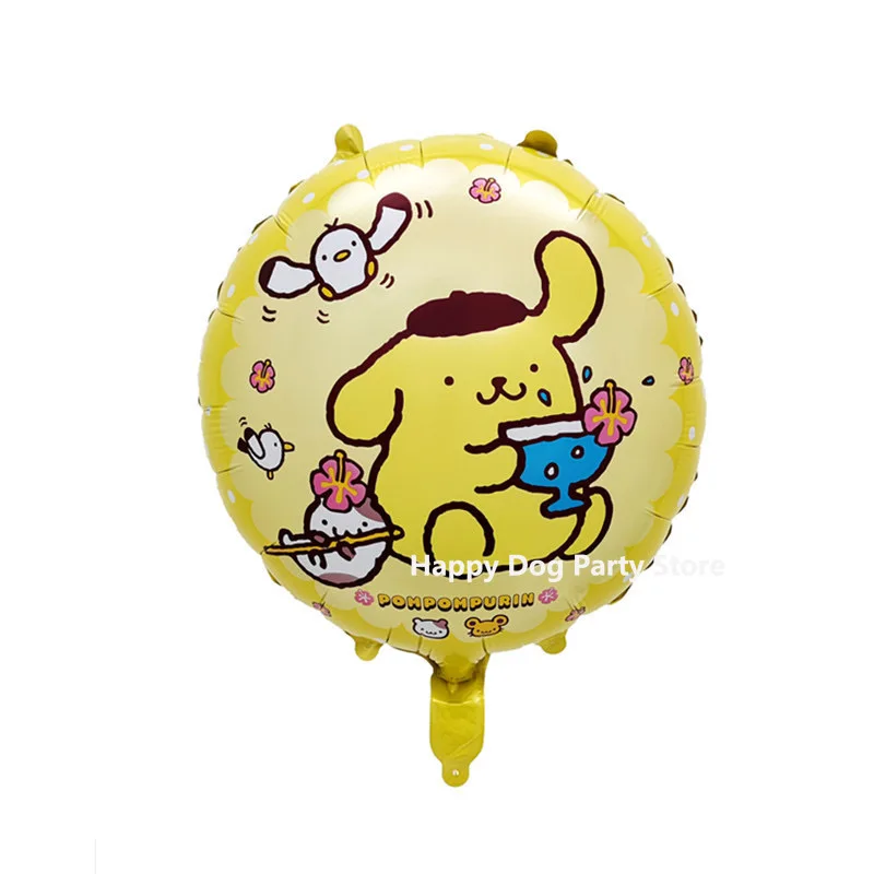 PomPom Purin Birthday Party Decoration Balloons Kit Shinny Latex Globlos Sanrioo 32\'\' Number Birthday Party Decorations Dogs