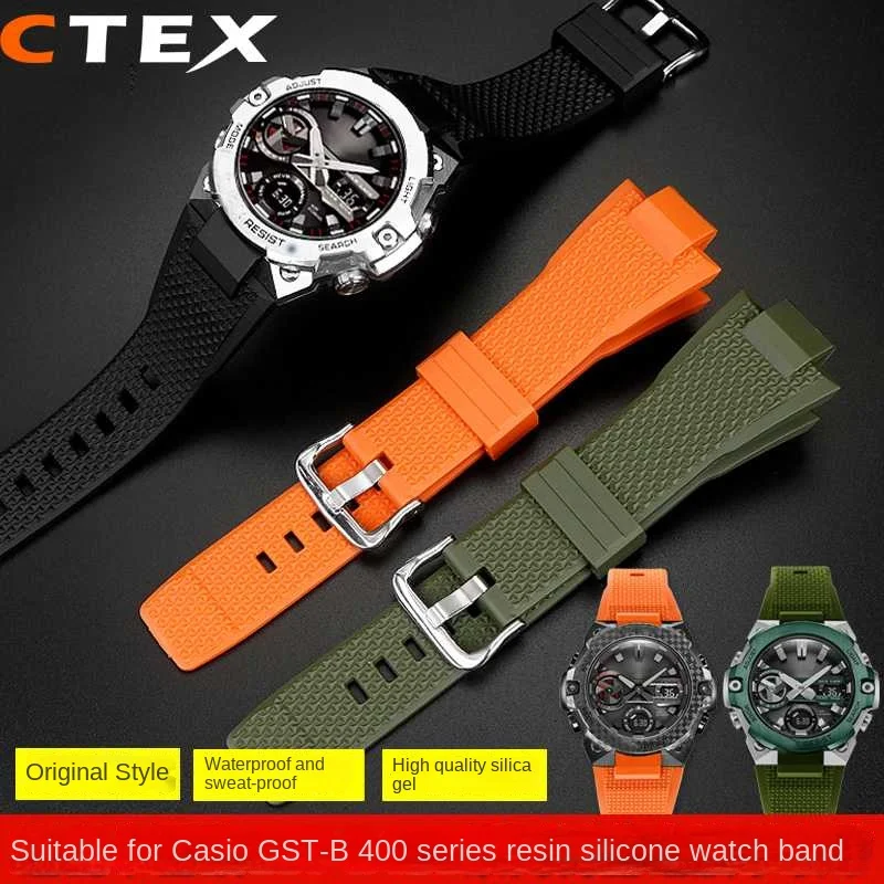 for Casio G-SHOCK Steel Heart GST-B400 Series Men Replacement Band Bracelet Accessories Resin Strapand Bracelet Accessories
