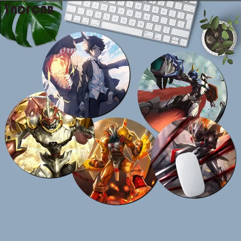 

Digimon 20x20cm Round Big Promotion Table Mat Student Mousepad Computer Keyboard Pad Games Pad Padmouse Desk Play Mats