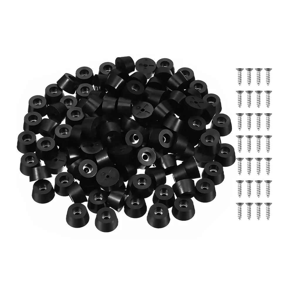 100pcs 11x9x6mm Furniture Shock Absorbing Feet Rubber Pads for Chairs Tables Electronics Anti Skid Wear Resistant Floor