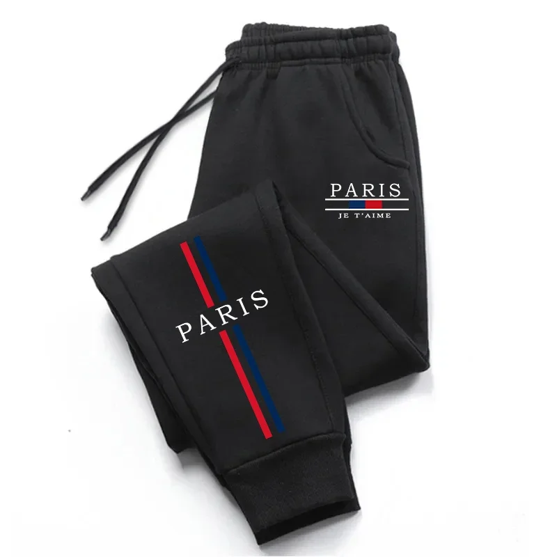 Men\'s Four Season Casual Sports Jogging Pants Male Urban Fashion Trousers High Quality Paris Printed Home Outdoor Sweatpants