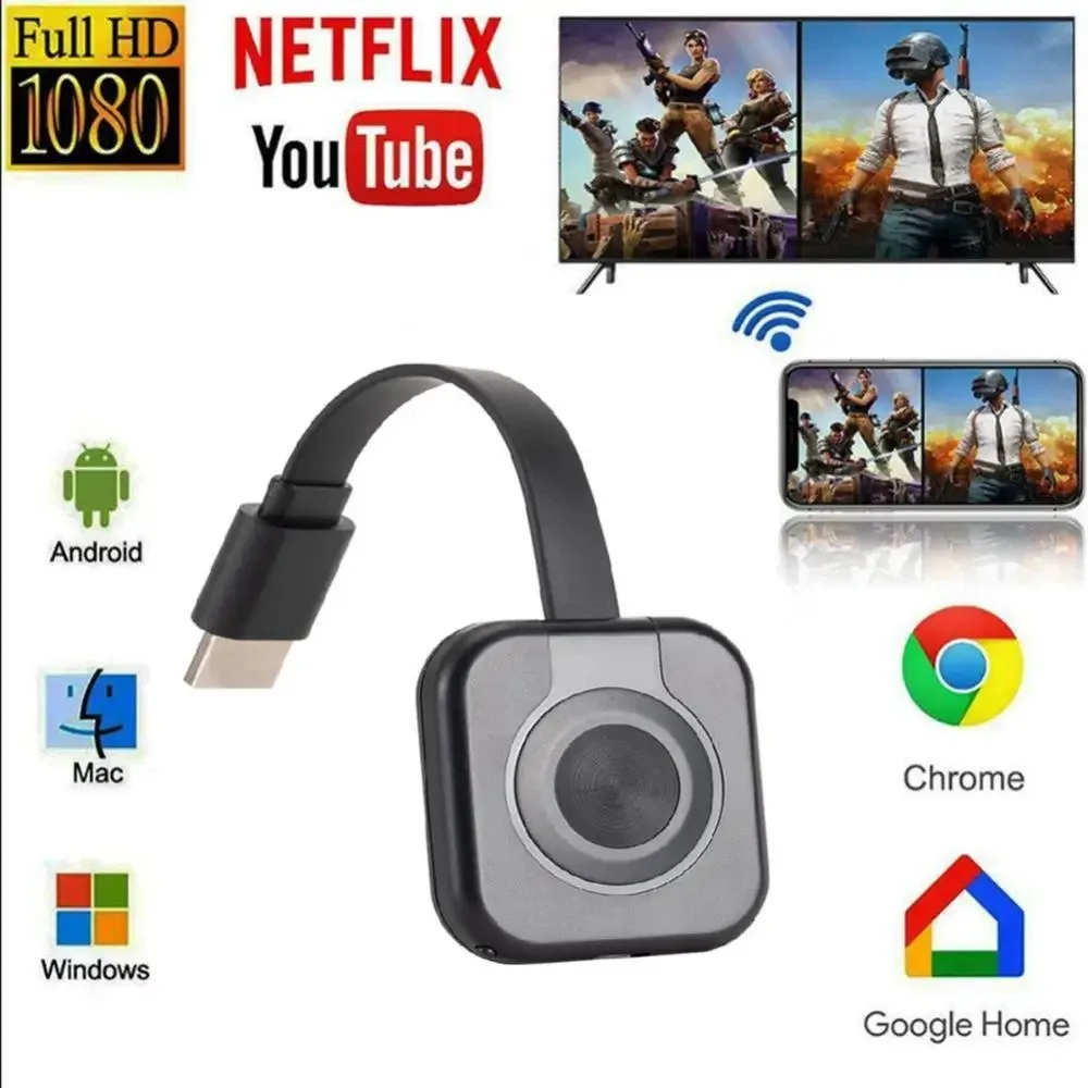 TV Dongle Wifi Wireless TV Stick Supoort HDMI-Compatible 1080P HD Mirror Screen Display Adapter For IOS Andorid