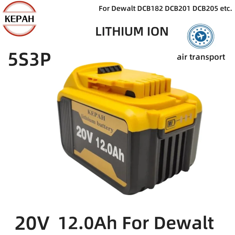 

5S3P DCB200 20 в 12000 мАч литиевая аккумуляторная батарея для Dewei 18 в DCB184 DCB200 DCB182 DCB180 DCB181 DCB182 DCB201 DCB206