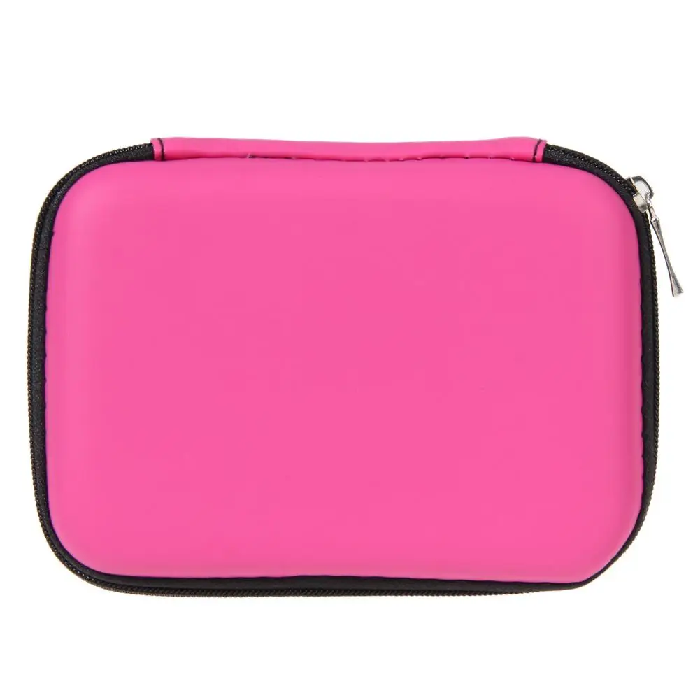 2Pcs 2.5-inch hard disk package headset bag bag multi-function mobile power package EVA Pouch (Pink)