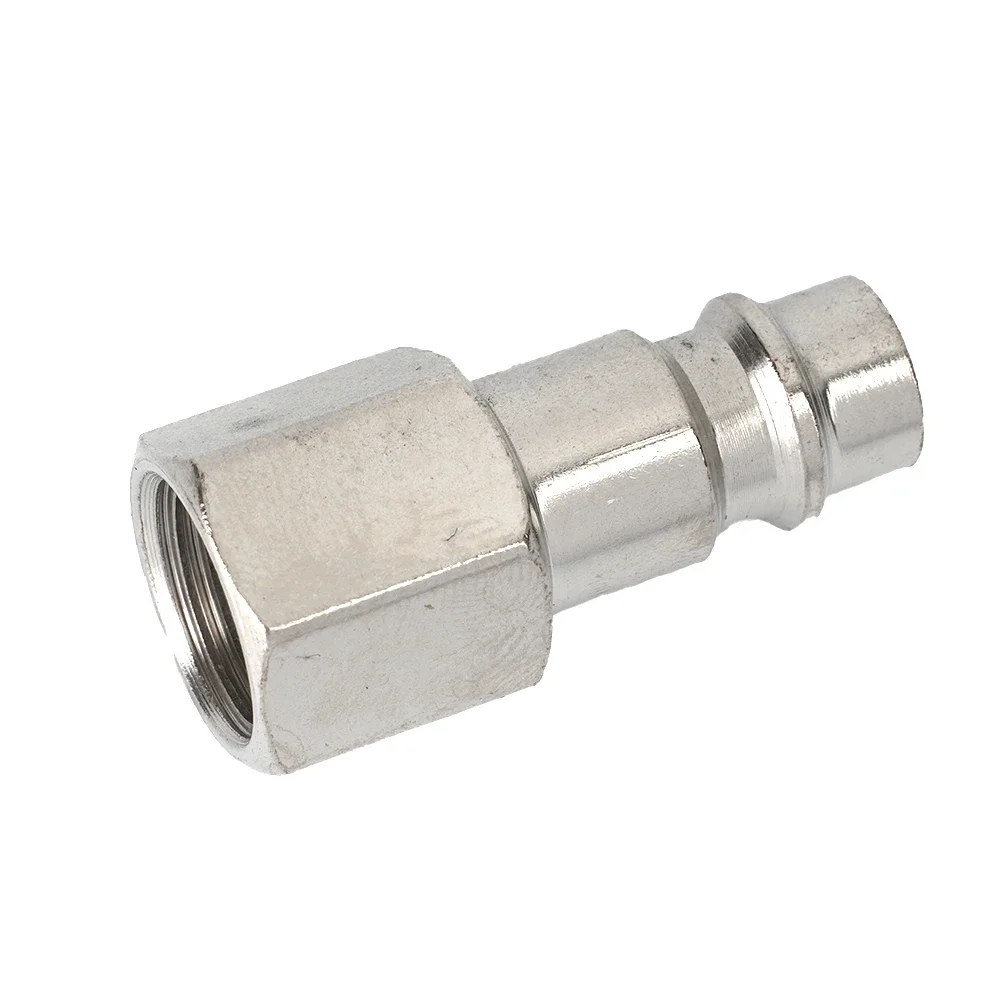 Euro Male Quick Release Fittings Accessories Air Line Compressor Connect Hose Silver Thread With Female Coupler