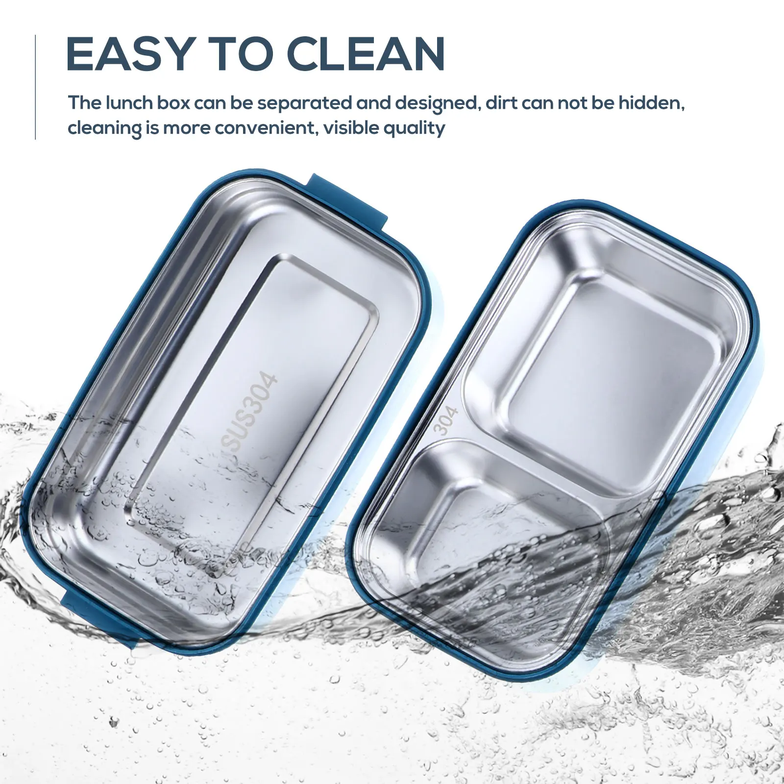 

Double Layer Student Meal Box Bento Lunch Container Stainless Steel Food Grade Safe Reusable Two Tier Design Office School