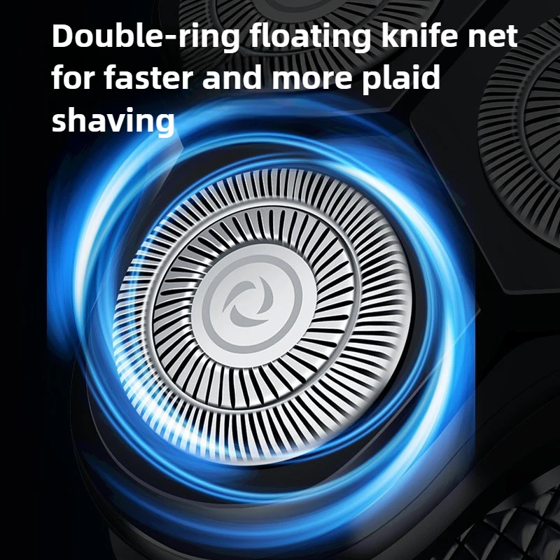 ماكينة حلاقة بشاشة رقمية ذكية مع شحن USB متعددة الوظائف لغسل الجسم بالكامل ورأس سكين عائم ماكينة حلاقة كهربائية