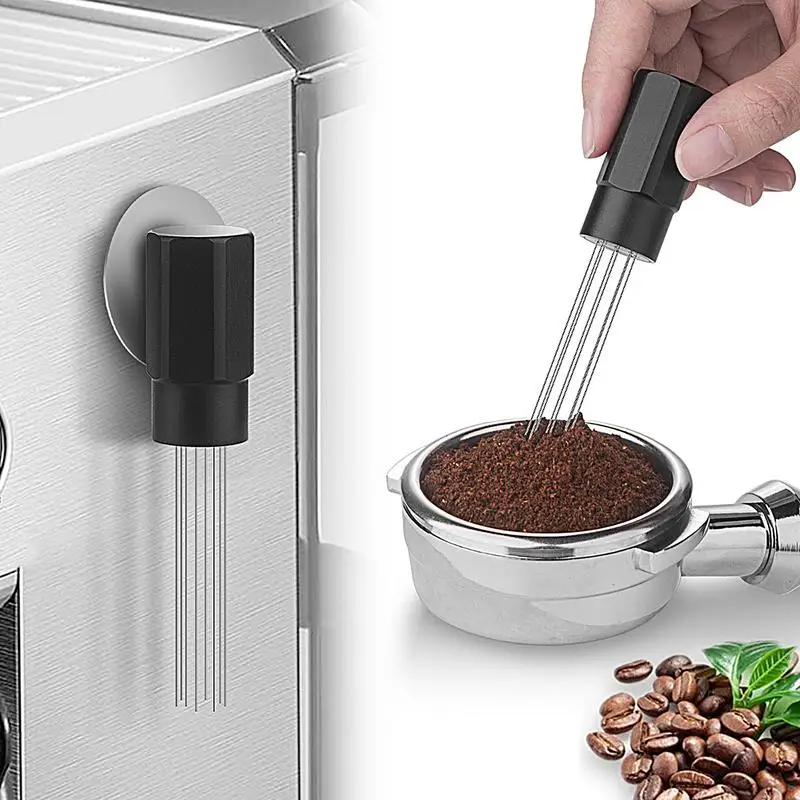 Espresso Needle Distributor Espresso Coffee Distributor Tool Precision Espresso Stirrer Tool With Magnets for Coffee Makers