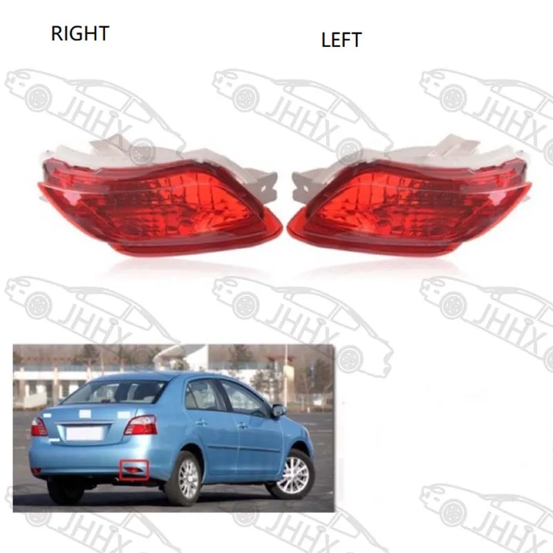 Rear Bumper Light Red Rear Fog Light for TOYOTA VIOS NCP93 2008 2009 2010 2011 2012 2013 Rear Bumper Reflector rear brake lamp