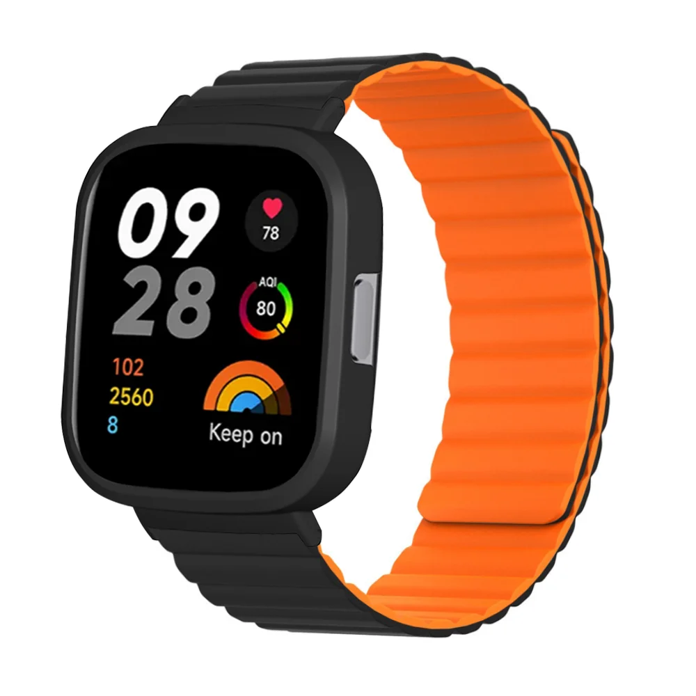 

Magnetic Silicone Strap for Redmi Watch 3 Watch band Watchband for Xiaomi Redmi Watch 3 SmartWatch Replacement bracelet correa