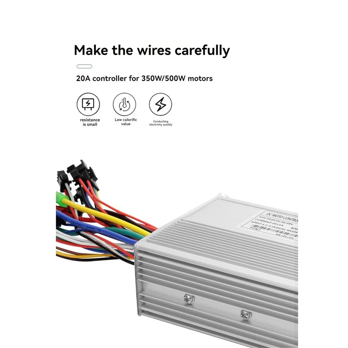 

N-A75T Ebike 3 Mode 36V 48V 20A Sinewave Controller 9 Tubes for 350W/500W Motor Electric Scooter Parts Ebike Controller