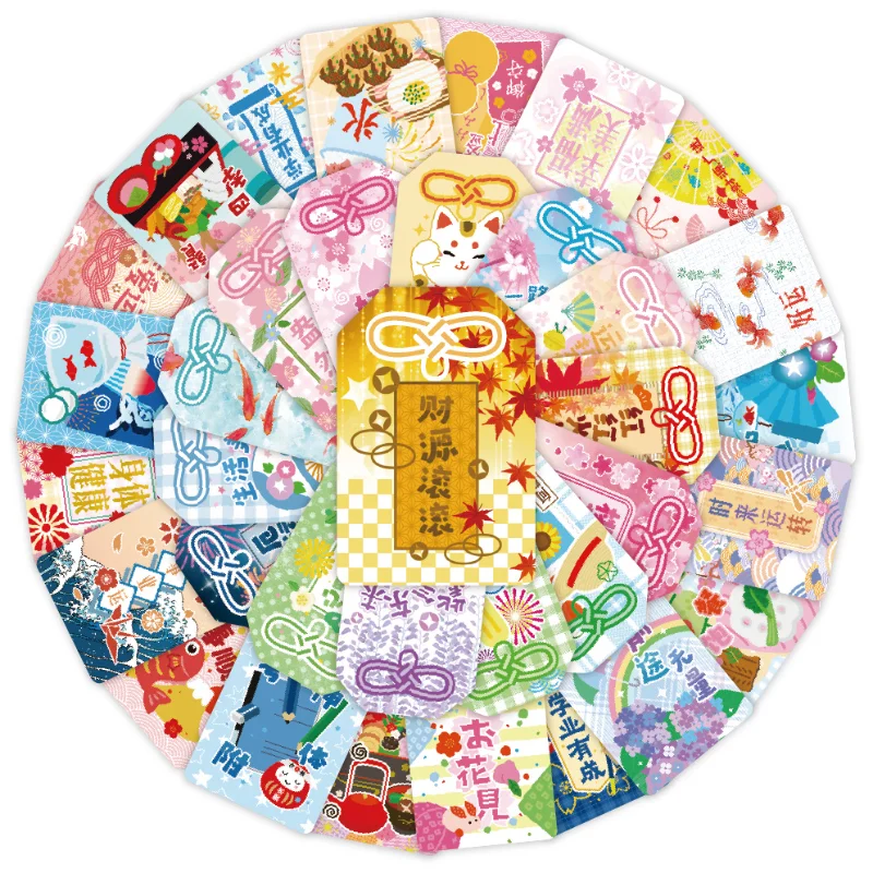 

40 шт., японские наклейки Showa в стиле ретро, милый мультяшный амулет, наклейка для удачи, здоровья, счастья, эстетический чемодан, чехол для телефона, наклейка