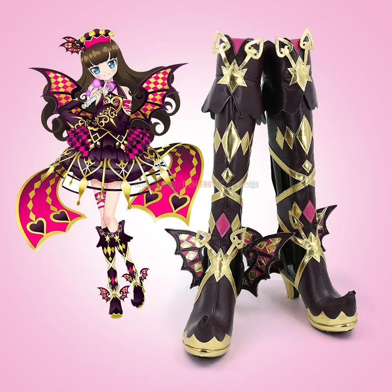 PriPara Kurosu Aroma Anime Characters Shoe, Cosplay Boots, Party Costume Prop, Chaussures