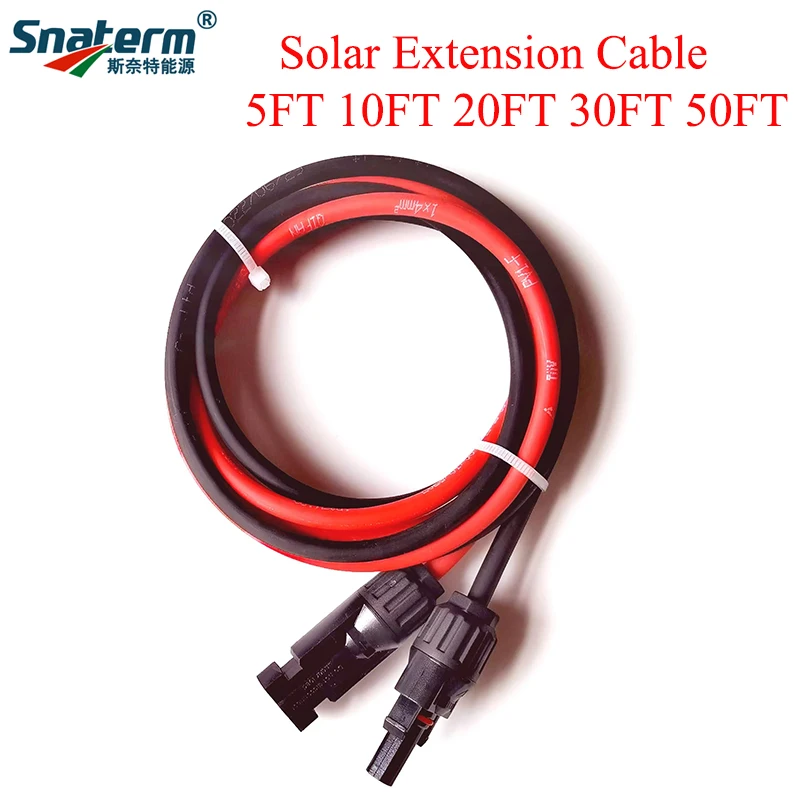 1 Pair Female and Male Single head solar extension wire cable PV wire 6/4/2.5/1.5 mm2 Solar PV Cable 1M 2M 3M 5M 8M 10M Meters