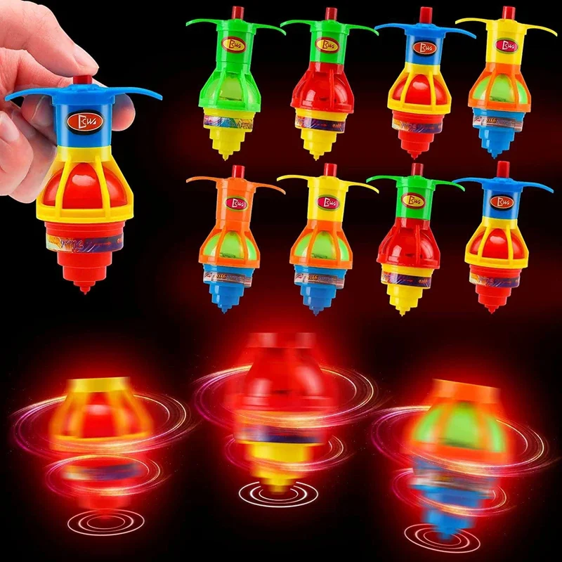 10-20PC Glow Rotating Gyro Kid Toys Birthday Party Favor Gifts Kindergarten Guest Giveaways Christmas Gift Kids Gift Bag Fillers