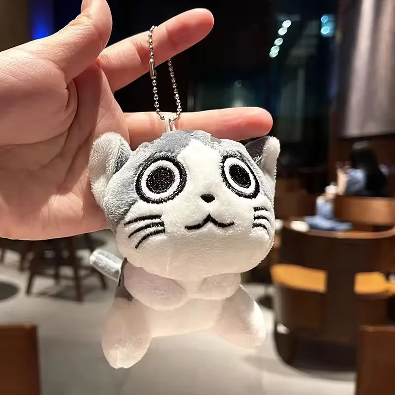 Kawaii Cute Mini Plush 10cm Cats Animal Stuffed Doll Keychain Instagram Style Bag Hanging Schoolbag Pendant Kids Gift view 3