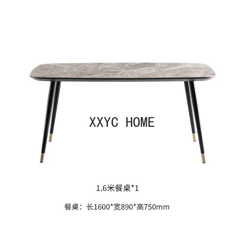 Light Luxury Stone Plate Series Dining Table/Nordic Table Rectangular Expression Modern Simple Home Dining Table kitchen table