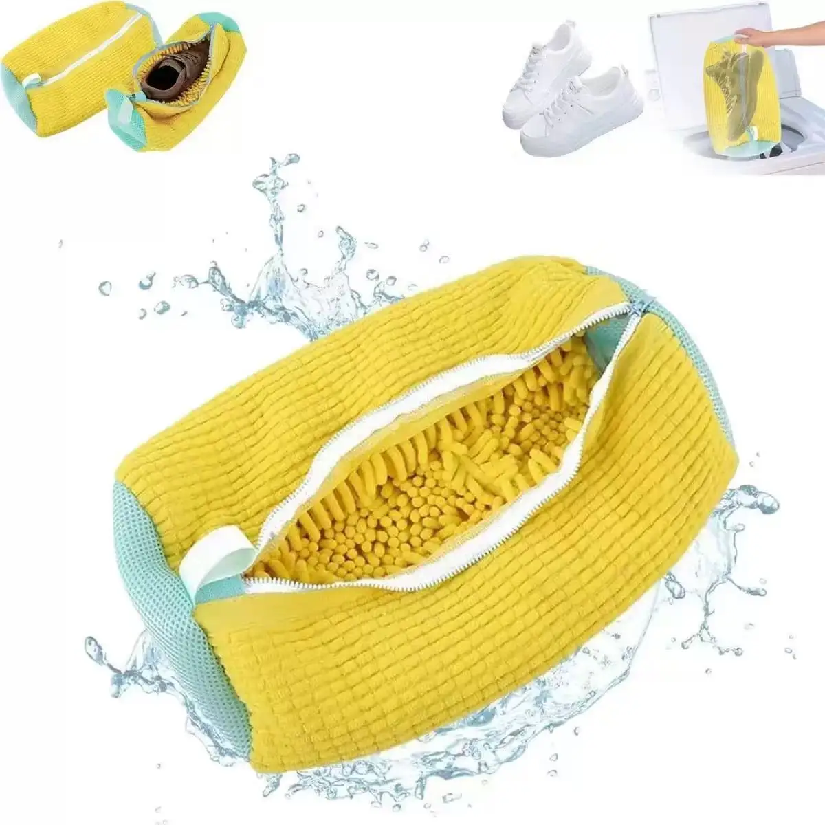 

1/2PCS Washing Shoes Bag Cotton Laundry Fluffy Fibers Easily Remove Dirt Washing Bags Anti-Deformation Shoes Clothes Organizer