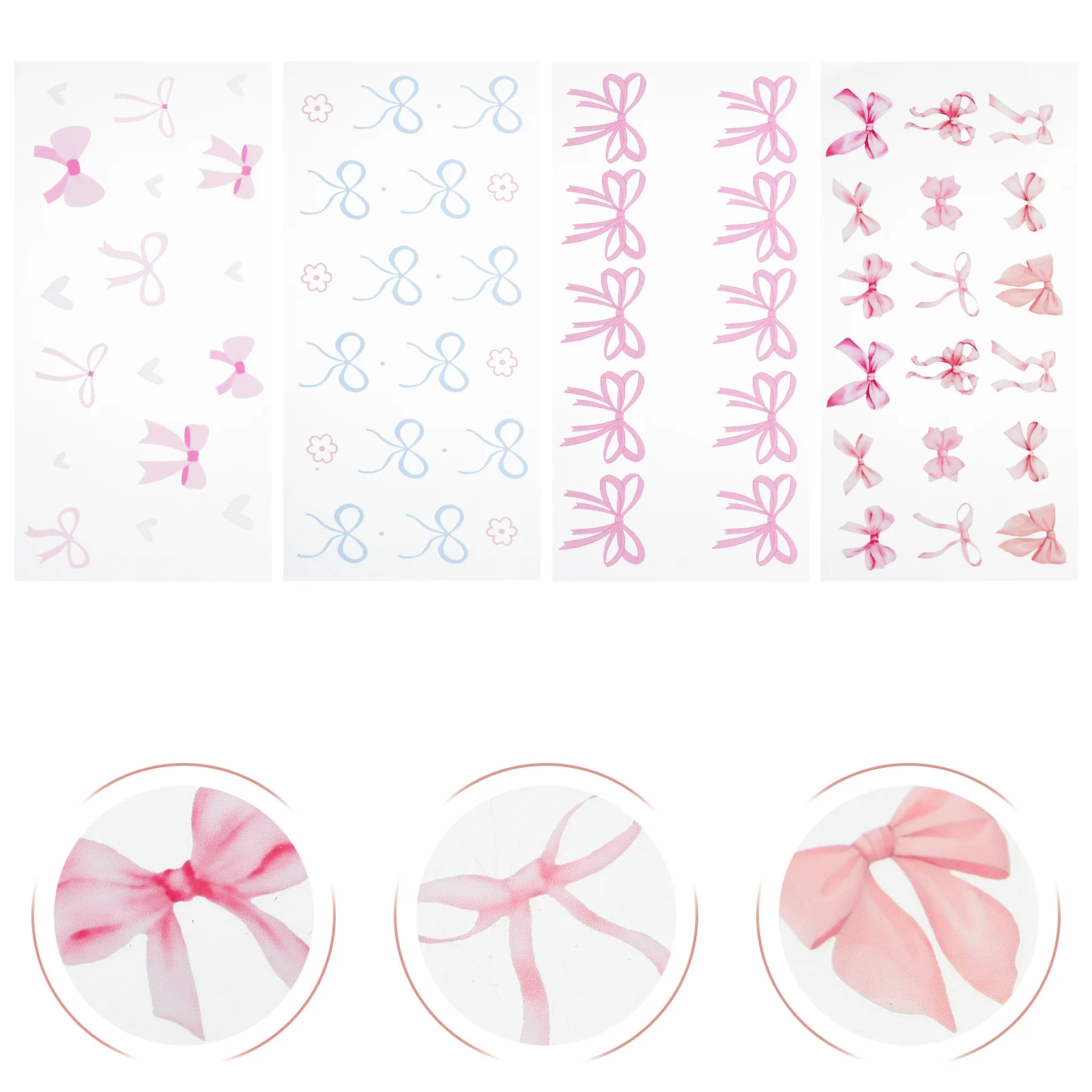 

4Pcs Glass Cup Bow Rub-on Stickers Waterproof Decals for 16oz Cups DIY Craft Transfer Decorations Transfer Sticker