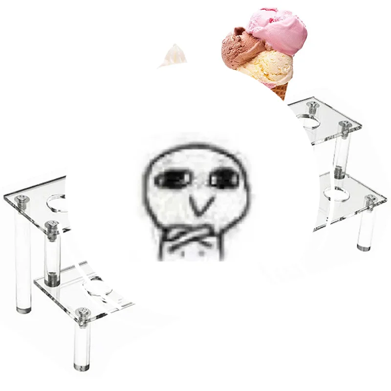 

Trapezoidal Acrylic Ice Cream Cone Dessert Holder Tray Waffle Cone Display Stand Storage Rack Wedding Party Food Baking Tools