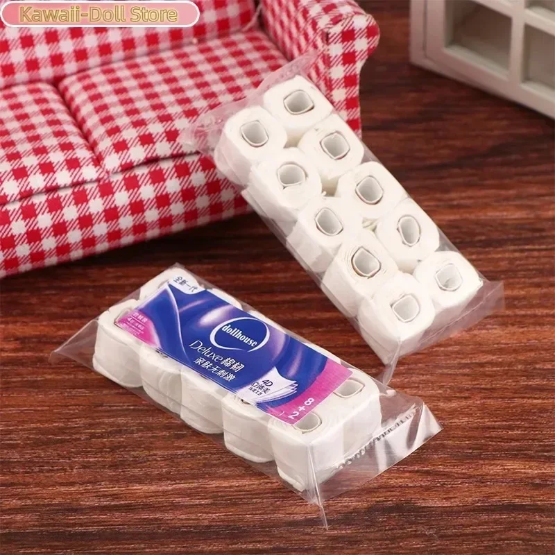 1:12 Scale Dollhouse Mini Tissue Roll Model, Simulated Paper Towel Ornament, Doll Home Scene Decor Accessories