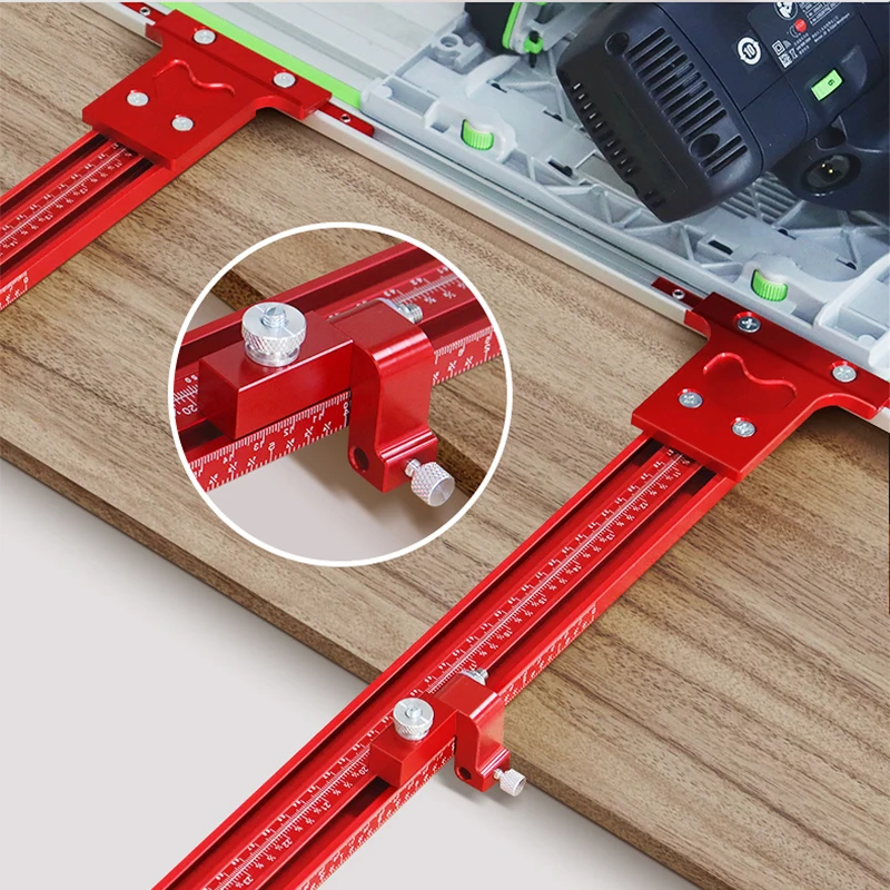 Woodworking Parallel Rail Guide System Engraving Machine Slotting Track 0-600mm Parallel Sliding Rail for Electric Circular Saw