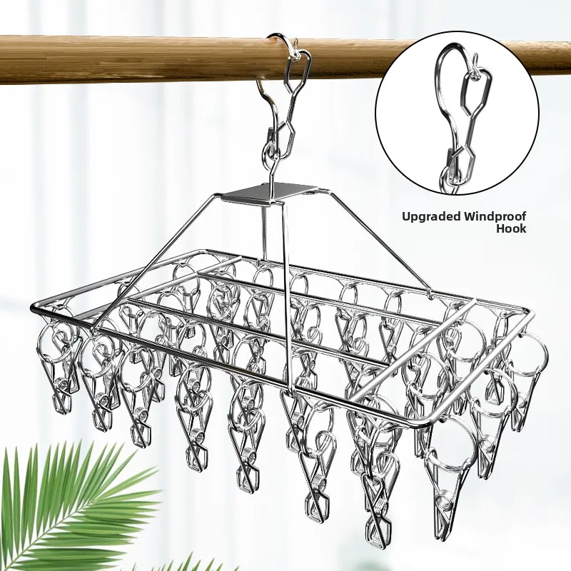 

Веревка для белья из нержавеющей стали 304, мультизажим So Drng Ra, нижнее белье для домашнего использования, подвесной охлаждающий инструмент для ухода за стиркой