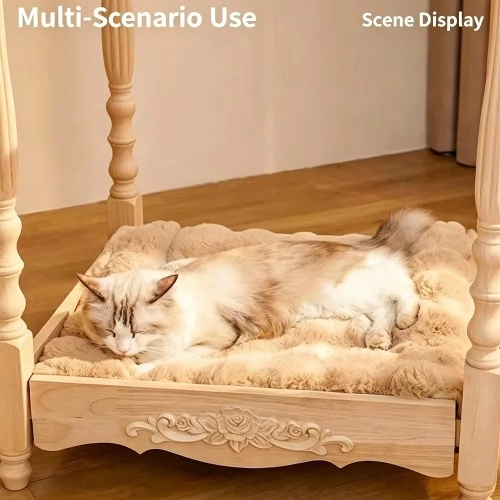 Winter Warm Pet Sleeping Mat Thickened Design Soft Fluffy Pet Bed Cushion Cloud Bubble Texture Multi-Scenario Use Pet Mat
