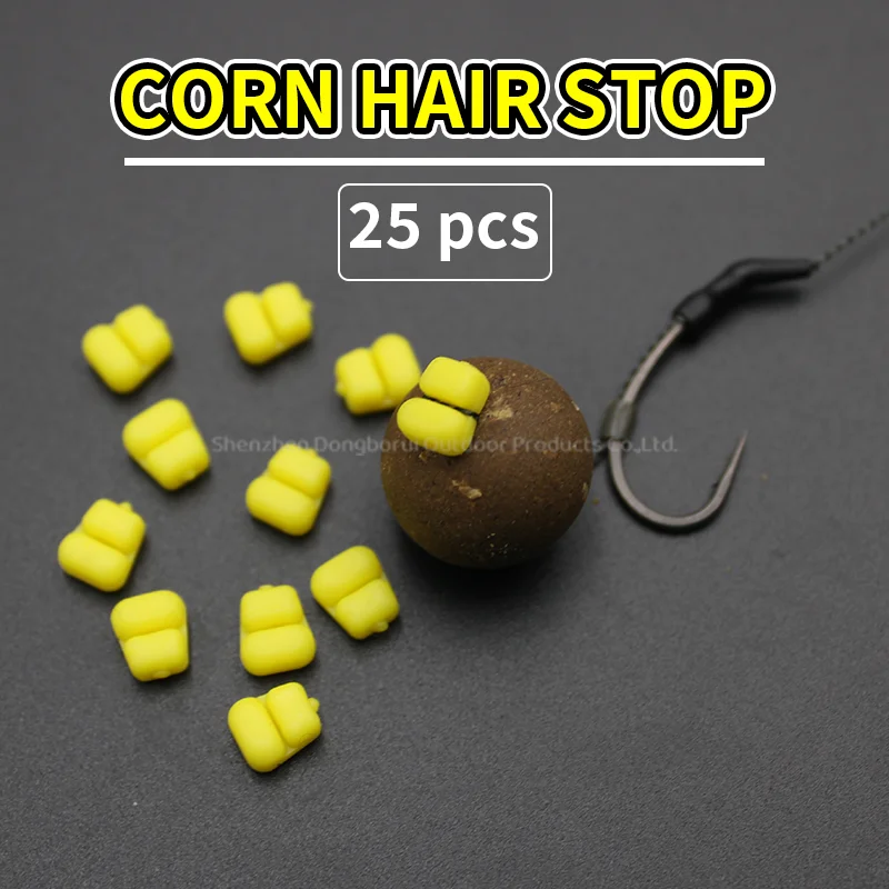 25 Stück Doppel-Corn-Hair-Stop-Pop-Up-Boilies für Karpfenangeln, geeignet für Boilies, Pellets, Nüsse usw. Karpfenangel-Zubehör.