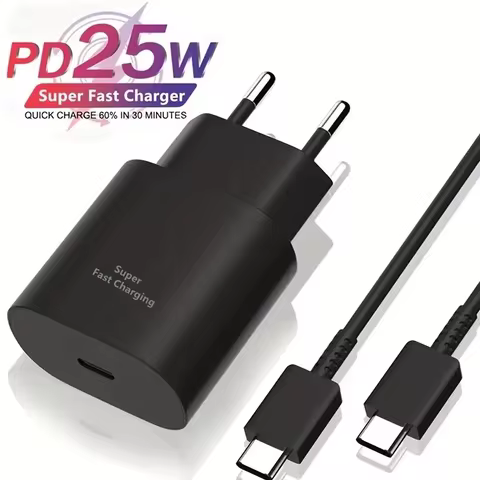 25W USB EU Charger QC 3.0 Quick Charge For Samsung S20 S21 Mobile Phone Charger Portable Wall Mobile Charger Fast Charger