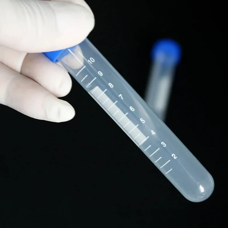 20Pcs 10ml Centrifuge Tube Screw Cap Round Bottom Centrifugal Tube Laboratory Centrifuge Tubes