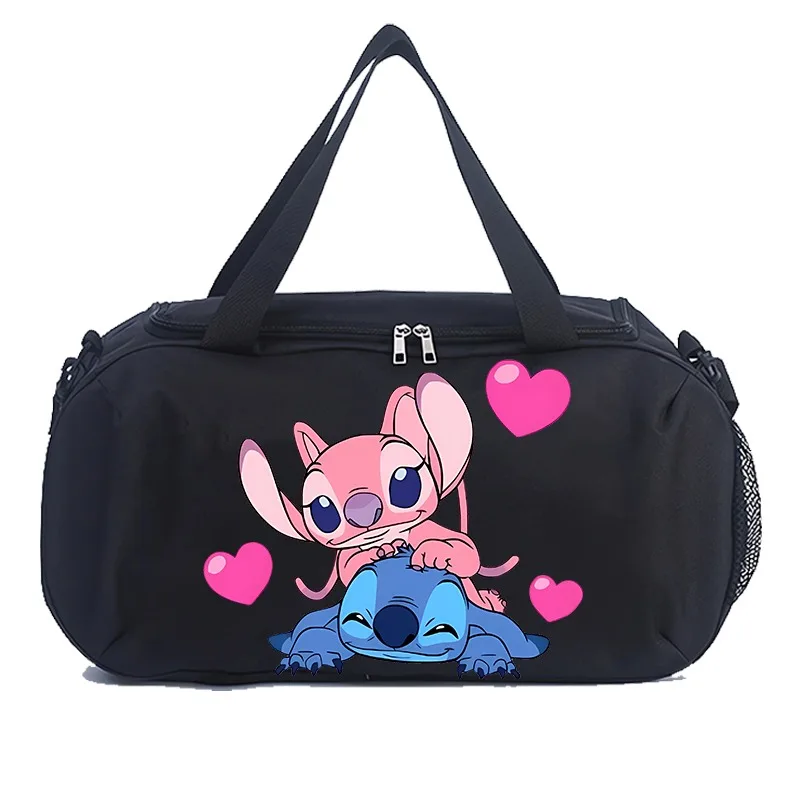 Disney Stitch Ohana Damskie torby podróżne Moda Anime Torby na siłownię Torba na ramię Wodoodporna płócienna torba fitness do jogi Sportowa męska