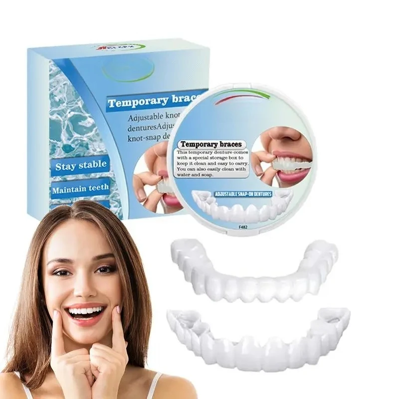 偽の歯のベニア 取り外し可能で再利用可能なベニア歯 快適なフィット感の歯 一時的な歯の入れ歯 偽の歯用