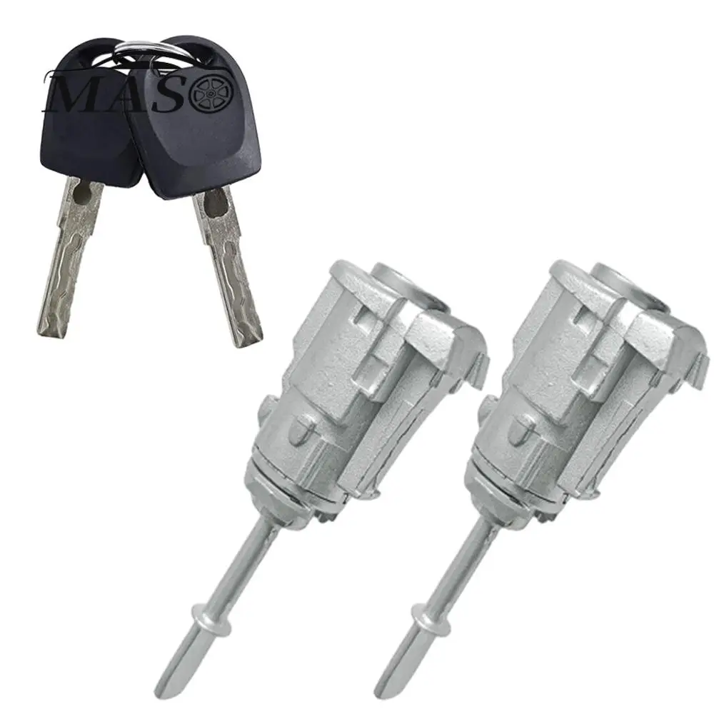 Left+Right Car Door Lock Barrel Cylinder with 2 Key for VW Golf 4 Mk4 Bora FOX FABIA TRANSPORTER T5 Jetta POLO AUDI A6 604837167