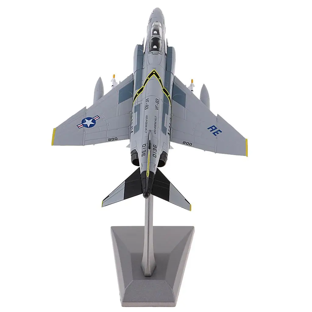 1:100 escala f4 ii avião airecast, brinquedo modelo, café bar, home display decor
