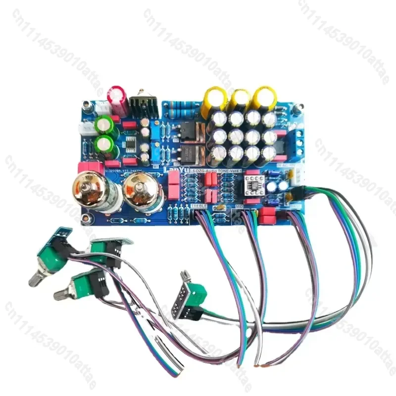 HIFI 5654 Tube Preamplifier Tone Board with AD847 or AD712 OP AMP Potentiometer Extension AC 12V-15V Audio Preamp