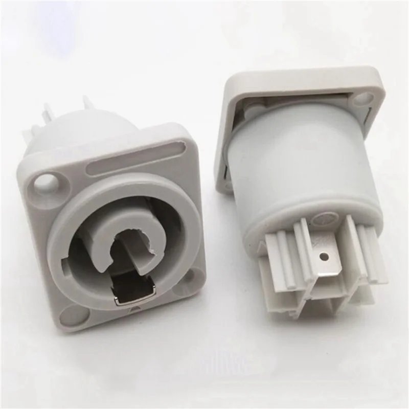 【Popular】20Pcs 3 PIN 20A 250V AC Powercon Connector Socket NAC3MPA-1 NAC3MPB-1 Output Connector Blue And Grey White