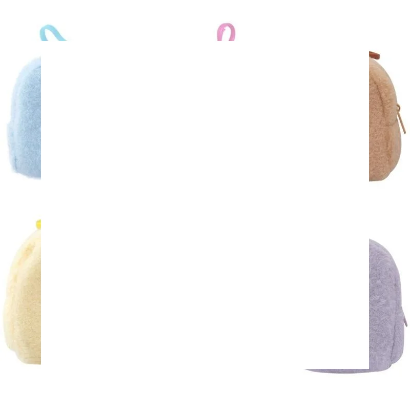 Bolsa de almacenamiento con forma de mochila, Mini monedero de felpa, llavero portátil, colgante de cambio de llave, 1 Uds.