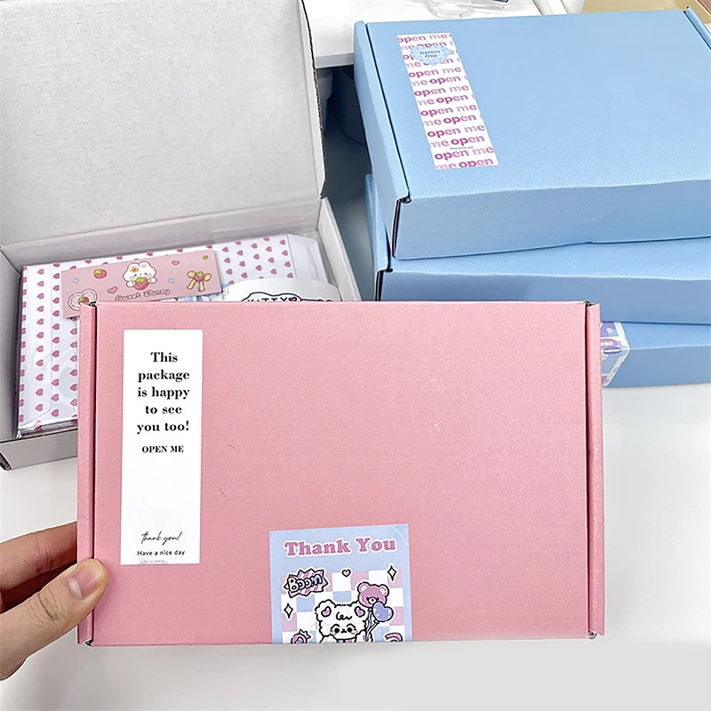 5 Stück Versandkarton aus Wellpappe zum Verpacken, Basteln, Geschenken, Kleine Unternehmen, Hochzeit, Party, DIY-Versandkarton – Detail 9