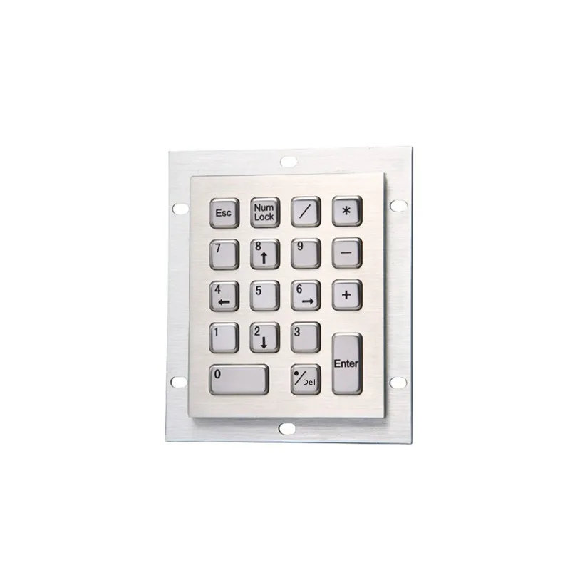 

18 Keys Stainless Steel IP65 Waterproof Metal Number Keypad With USB Interface