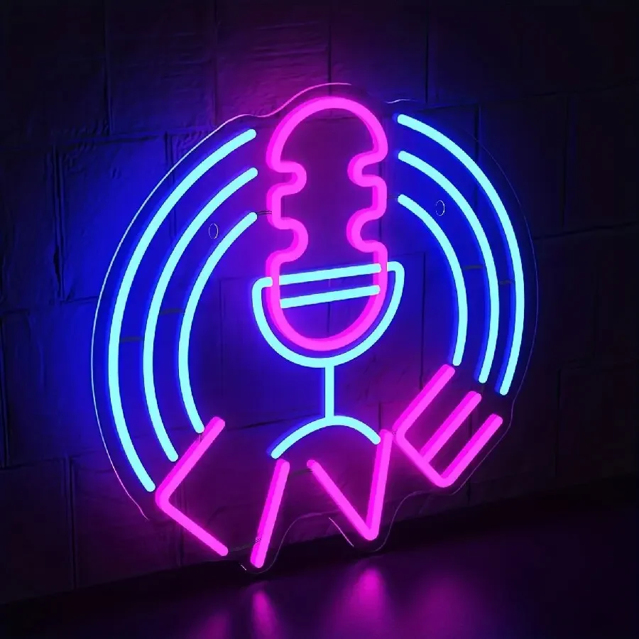 Studio,On Air Neon Sign, Music LED Sign Light per sala di registrazione, Studio musicale, Streaming, feste, Club, Podcast Wall Decor Gift