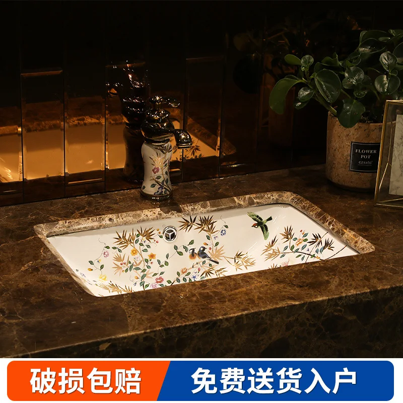 

Керамический умывальник для рук Балкон Бытовой умывальник Ванная комната Встраиваемое белье