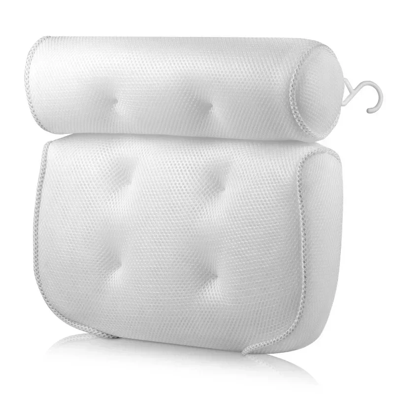 SPA Non-Slip Bath Pillow with Suction Cups Bath Tub Neck Back Support Headrest Pillows Thickened Home Cushion jacuzzi