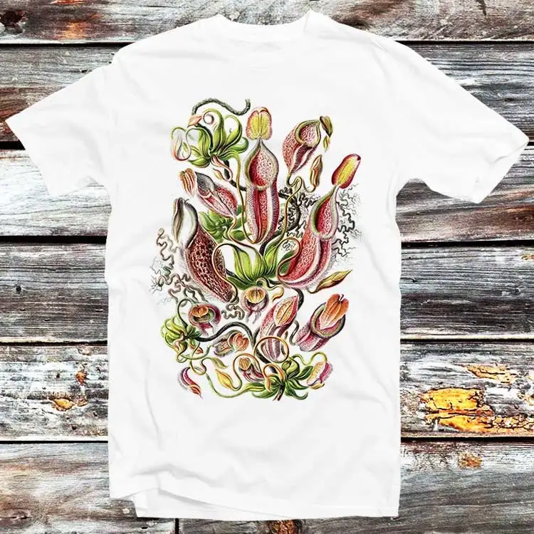 Pitcher Plant T Shirt Nature Art Drawing Ernst Haeckel Nepenthaceae Birthday Trending Fashion Style B35