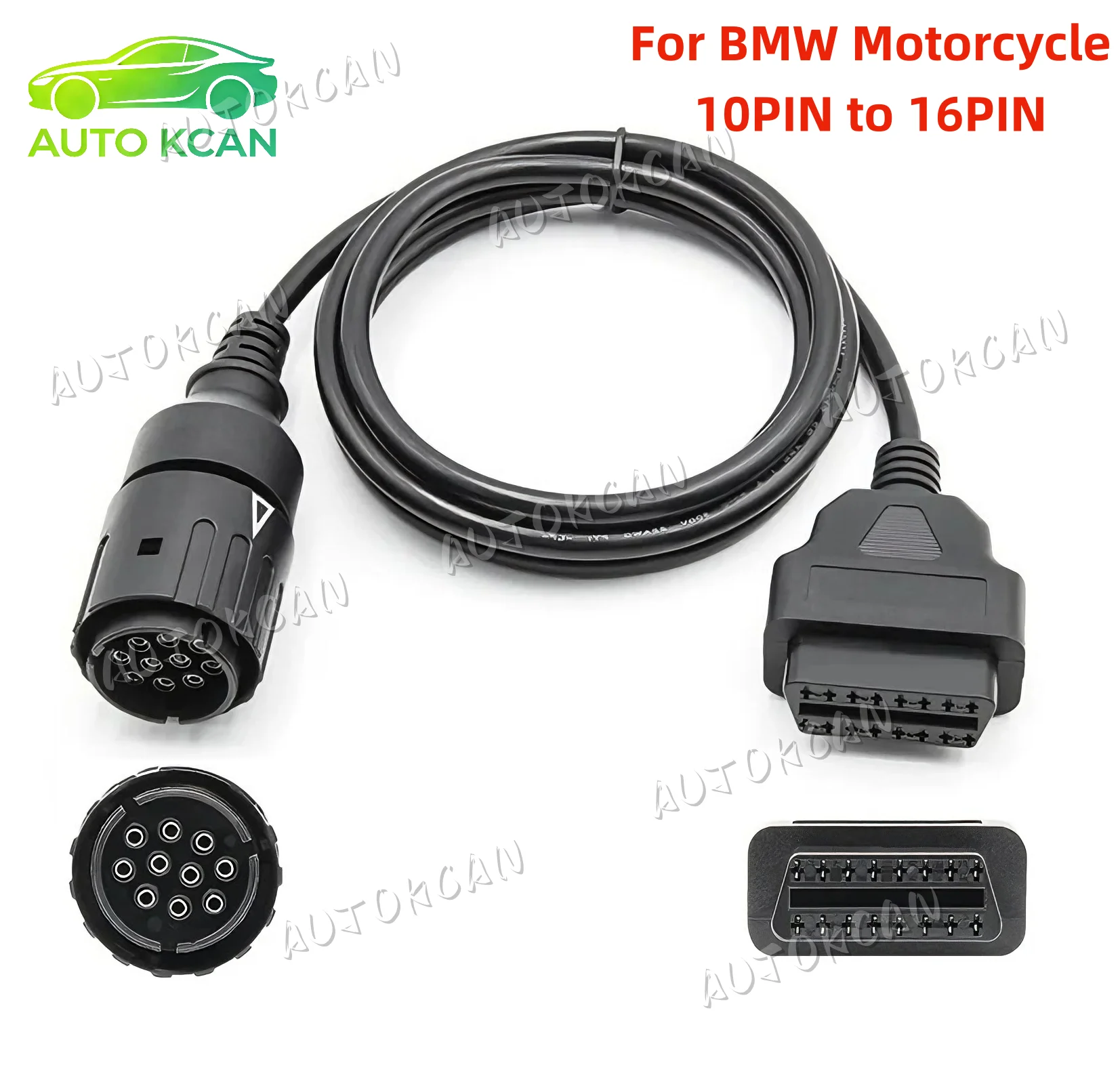 

For BMW Motorcycle 10Pin to 16Pin Cable ICOM D Cable OBD2 II Extention Adapter For BMW Car Diagnostic Scanner Connector