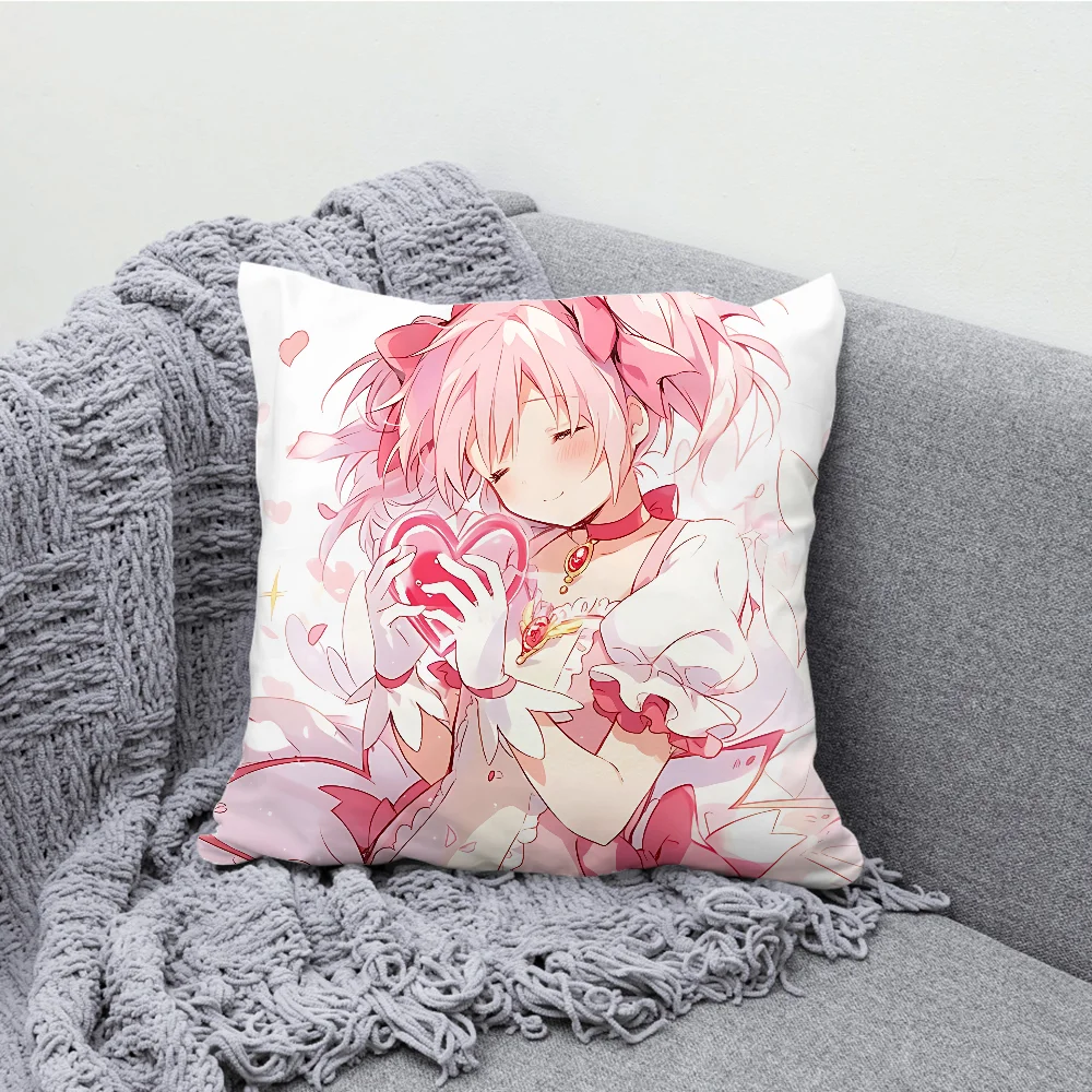 Puella Magi Madoka Magica Pillow Case Soft Cushion Cases for Farmhouse Sofa Decor Home Decorations and Protector Pillow Case