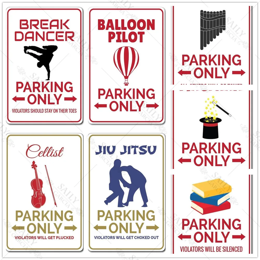 Parking Only!tin Sign Posters Abstract Metal Tin Sign Snowbird Parking Quotes Art Print Metal Plates Pub Bar Sign Metal Plaques